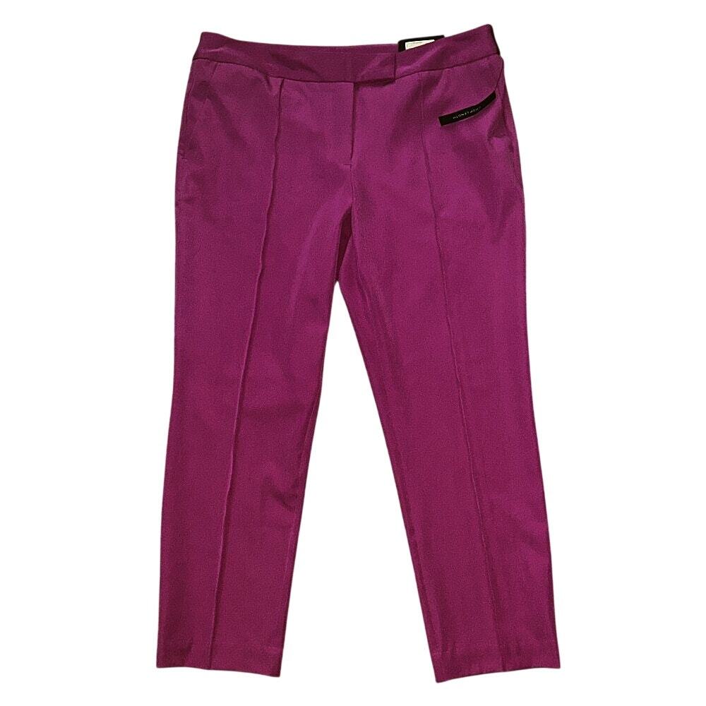 NWT Worthington Modern Fit Stretch Crop Slim Leg Orchid Pants 12